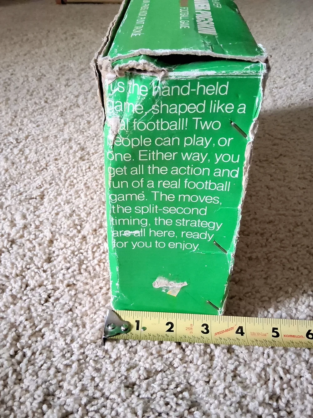 POWER PIGSKIN FOOTBALL 80's Handheld Electronic Tabletop Video Game. Working!